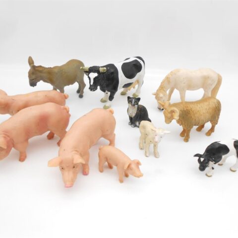 11 Schleich Bauernhof Tiere Vintage Kuh Pferd Schwein Schaaf & mehr