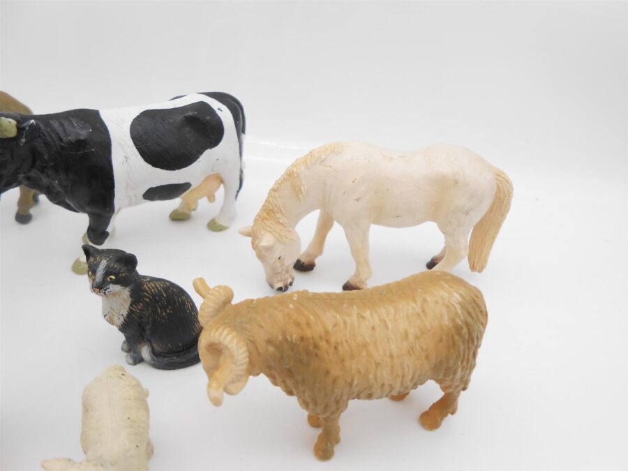 11 Schleich Bauernhof Tiere Vintage Kuh Pferd Schwein Schaaf & mehr