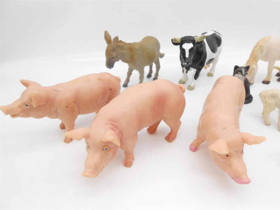11 Schleich Bauernhof Tiere Vintage Kuh Pferd Schwein Schaaf & mehr