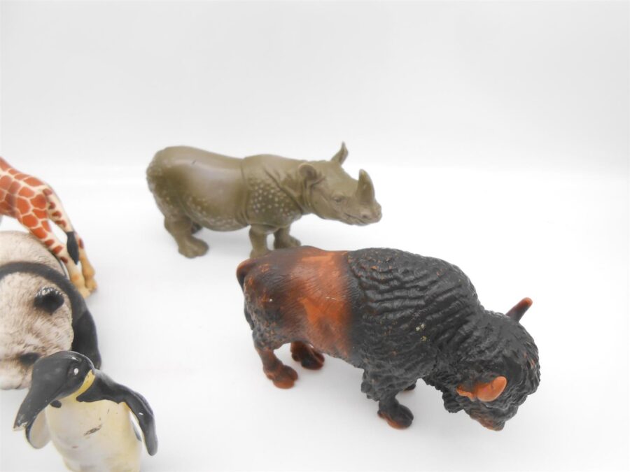 12 Schleich Wildtiere Bison Nashorn Nilpferd Giraffe Schlange & mehr