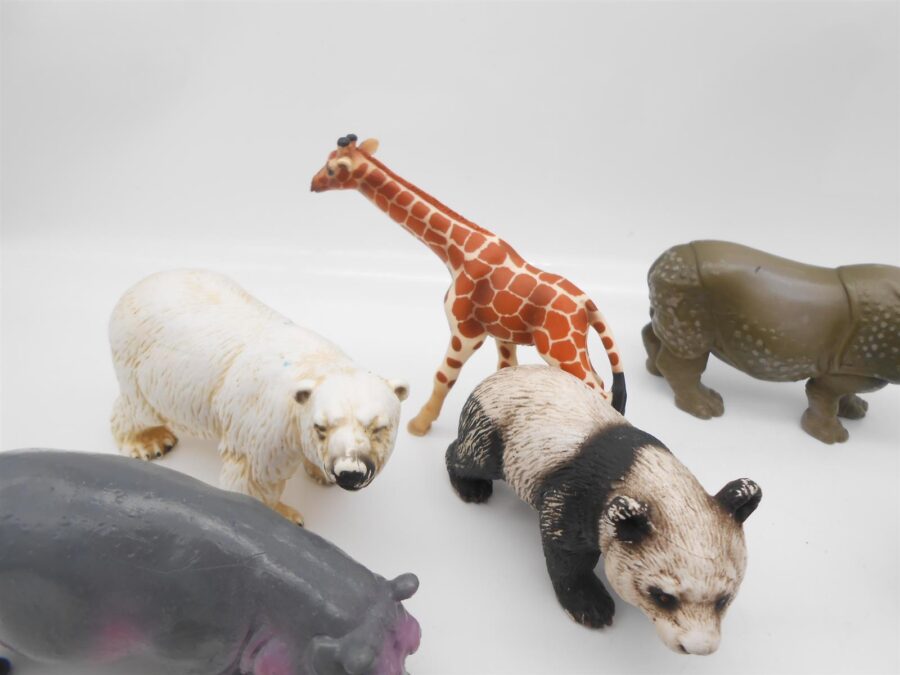 12 Schleich Wildtiere Bison Nashorn Nilpferd Giraffe Schlange & mehr