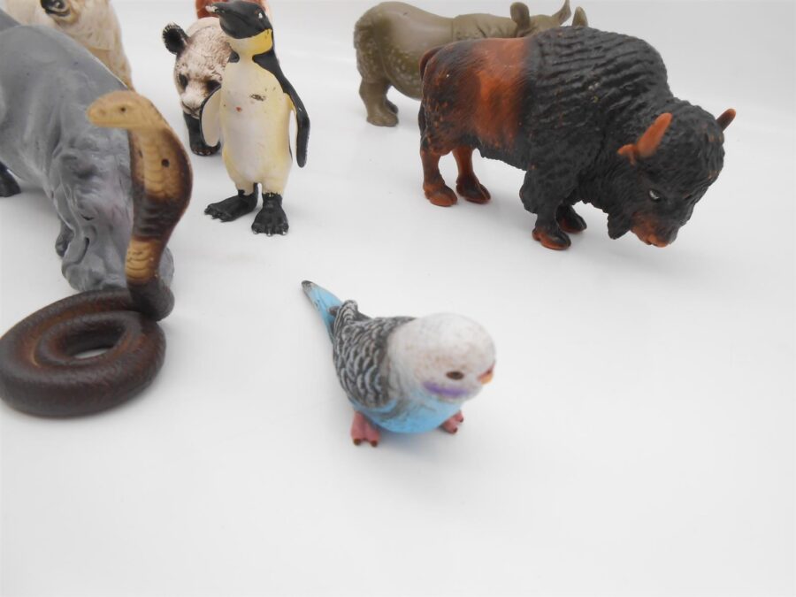 12 Schleich Wildtiere Bison Nashorn Nilpferd Giraffe Schlange & mehr