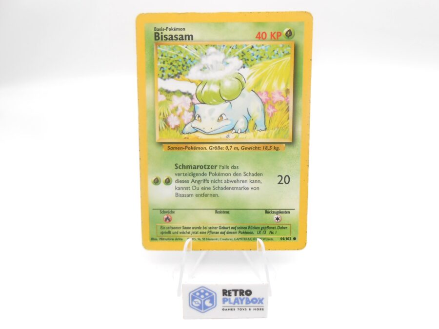 1999 Pokémon BISASAM 44/102 Base Set DE Vintage Karte