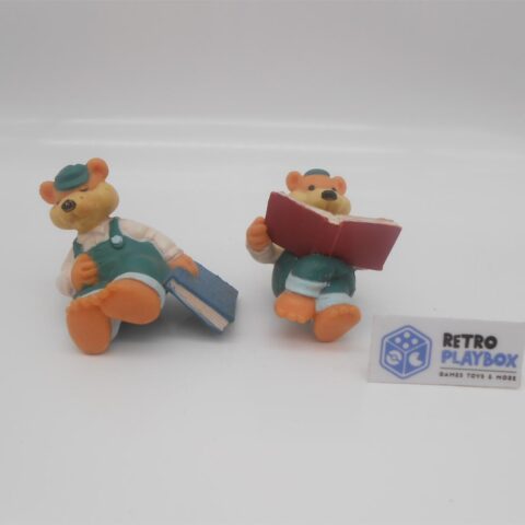2 Bären Lesebär 80er Jahre Sammelfigur Vintage 5cm