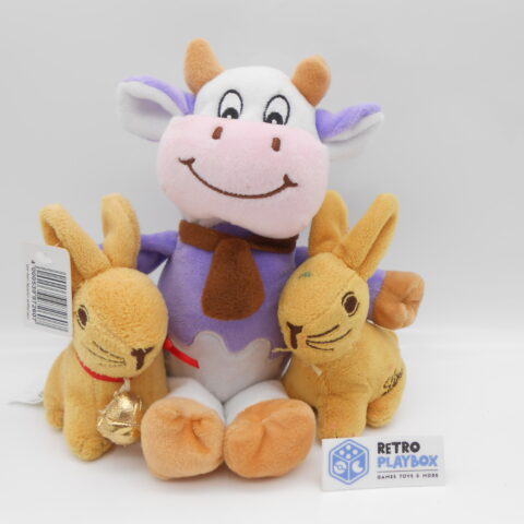 2 Lindt Osterhasen & Milka Kuh Stofftier Kuscheltiere Werbefigur BUNDLE