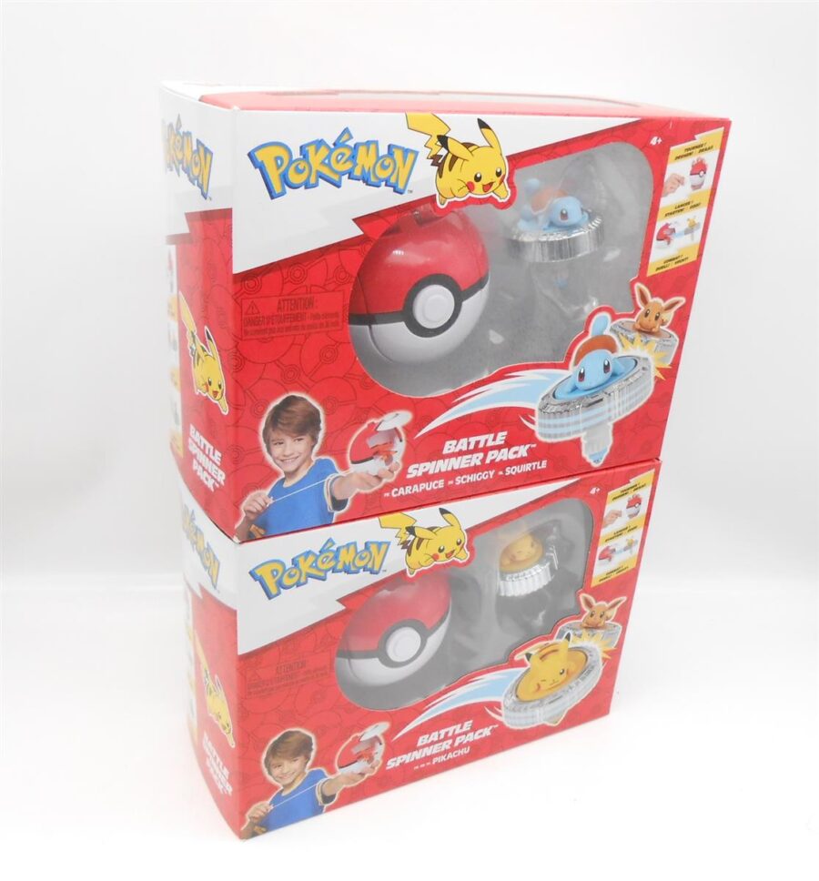 2x Pokémon Battle Spinner Pack Schiggy und Pikachu Neu