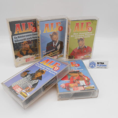 5 ALF Kassetten Karussell Folge 4,5,8,9,11 Original TV Aufnahmen 80er