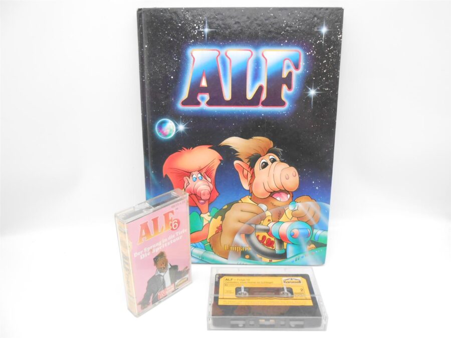 ALF 2 Kassetten & Buch Retro 80er Jahre Unipart Vintage