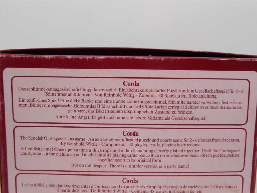 Corda Das schlimme ombagassische Schlingpflanzenspiel Kartenspiel Spiel