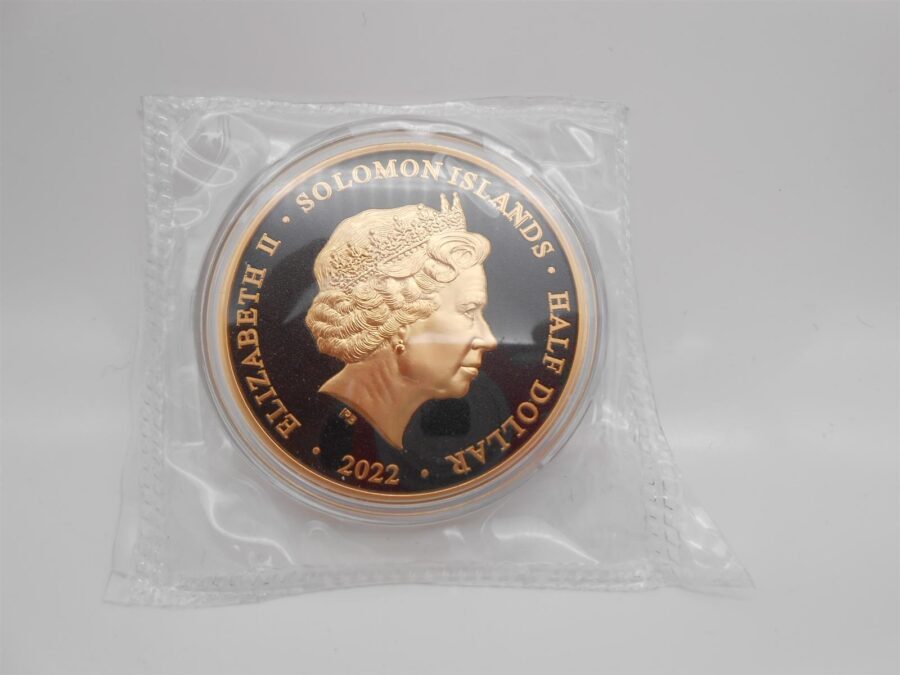 Gigantenmedaille DIANA Echtheits-Zertifikat Vergoldet + Elizabeth II