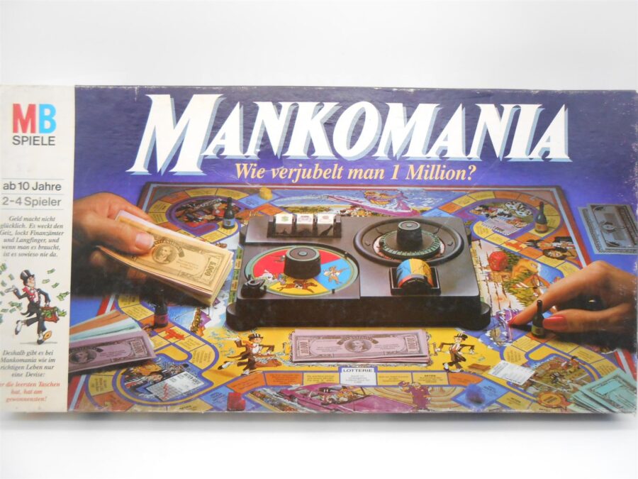 MANKOMANIA Gesellschaftsspiel MB Spiel (ein Haus fehlt) Retro 1985