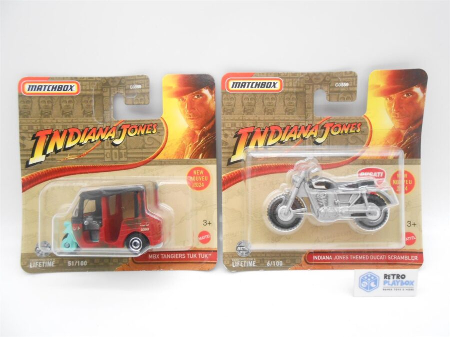 Matchbox Indiana Jones MBX Tangiers TUK TUK & Ducati Scrambler Mattel