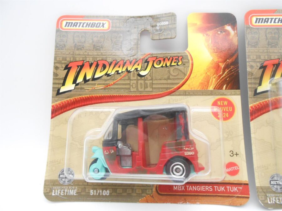 Matchbox Indiana Jones MBX Tangiers TUK TUK & Ducati Scrambler Mattel