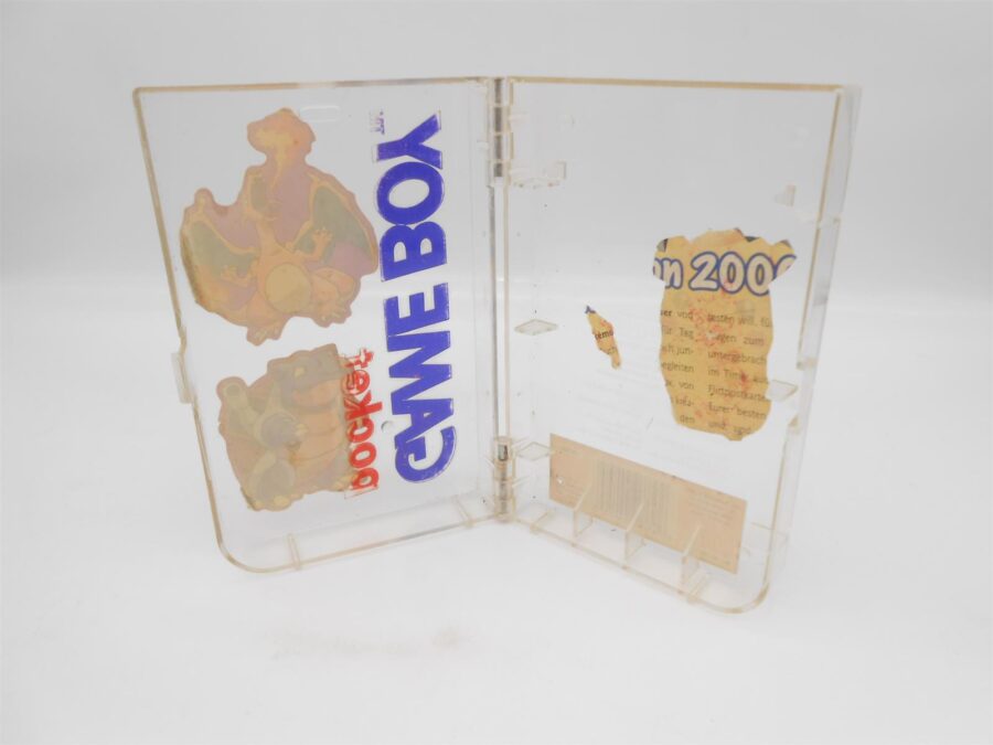 Nintendo GameBoy Pocket Case Transparent Acryl mit Pokémon Sticker