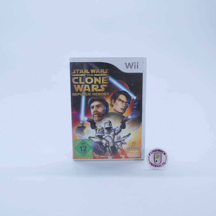 Nintendo Wii Spiel STAR WARS THE CLONE WARS REPUBLIC HEROES Zustand Gut