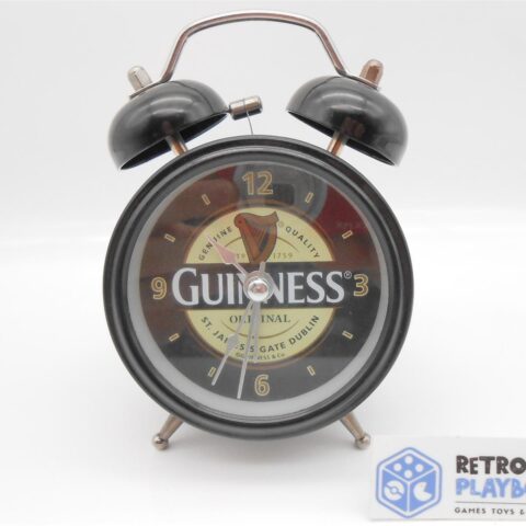 Offizieller Guinness Wecker Schwarz Doppelglockenwecker sehr guter Zustand