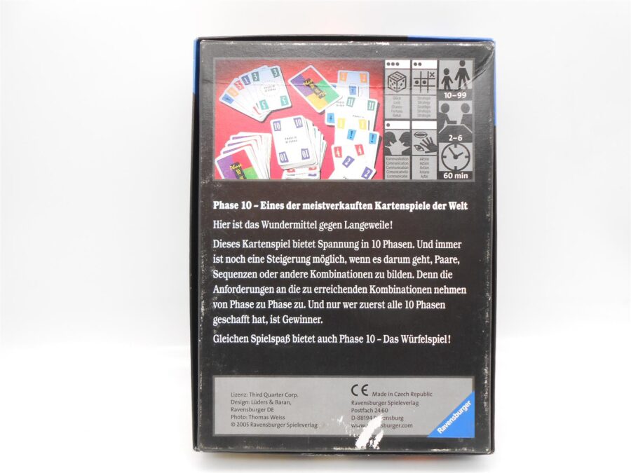 Phase 10 Kartenspiel Ravensburger 2005 vollständig
