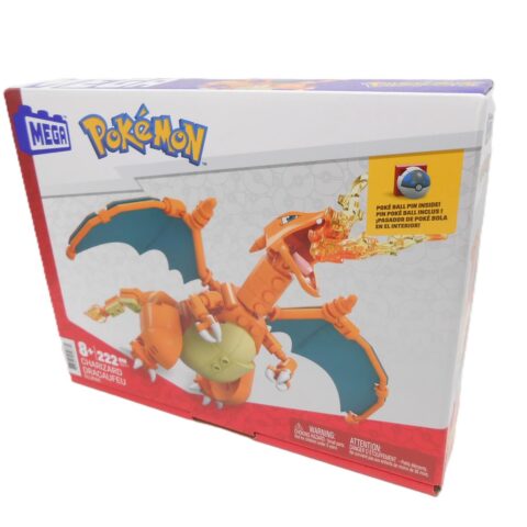 Pokemon Glurak Charizard Mega Bauset Klemmbausteine Mattel NEU OVP