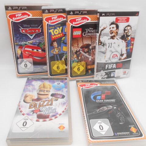 Sony PSP Spiele Bundle 6 Stück Disney Lego Buzz Gran Turismo Sparpaket