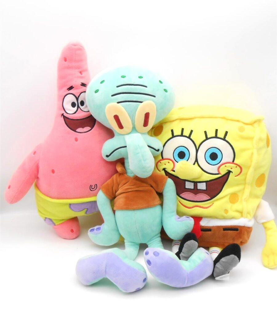 Spongebob Schwammkopf + Patrick + Thaddäus Plüsch ca. 30cm
