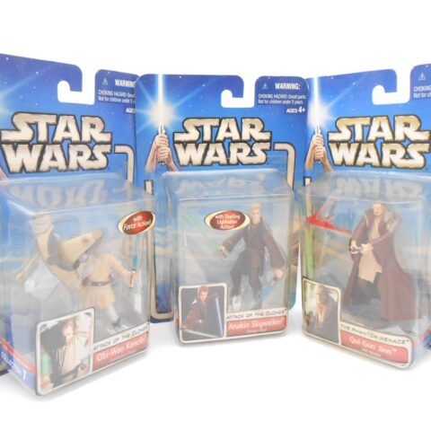 Star Wars Attack of the Clones Qui-Gon Jinn, Obi-Waan Kenobi, Skywalker