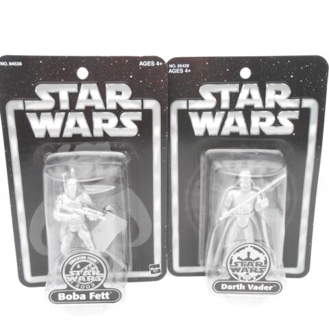 Star Wars Convention Figuren Boba Fett & Darth Vader Silber 2003/2004