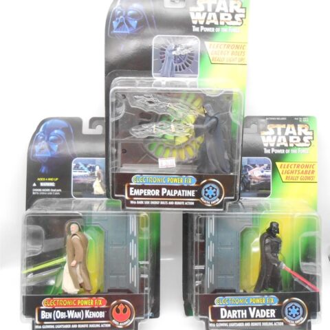 Star Wars Electronic Power F/X 1997 Palpatine + Obi-Wan Kenobi + Vader