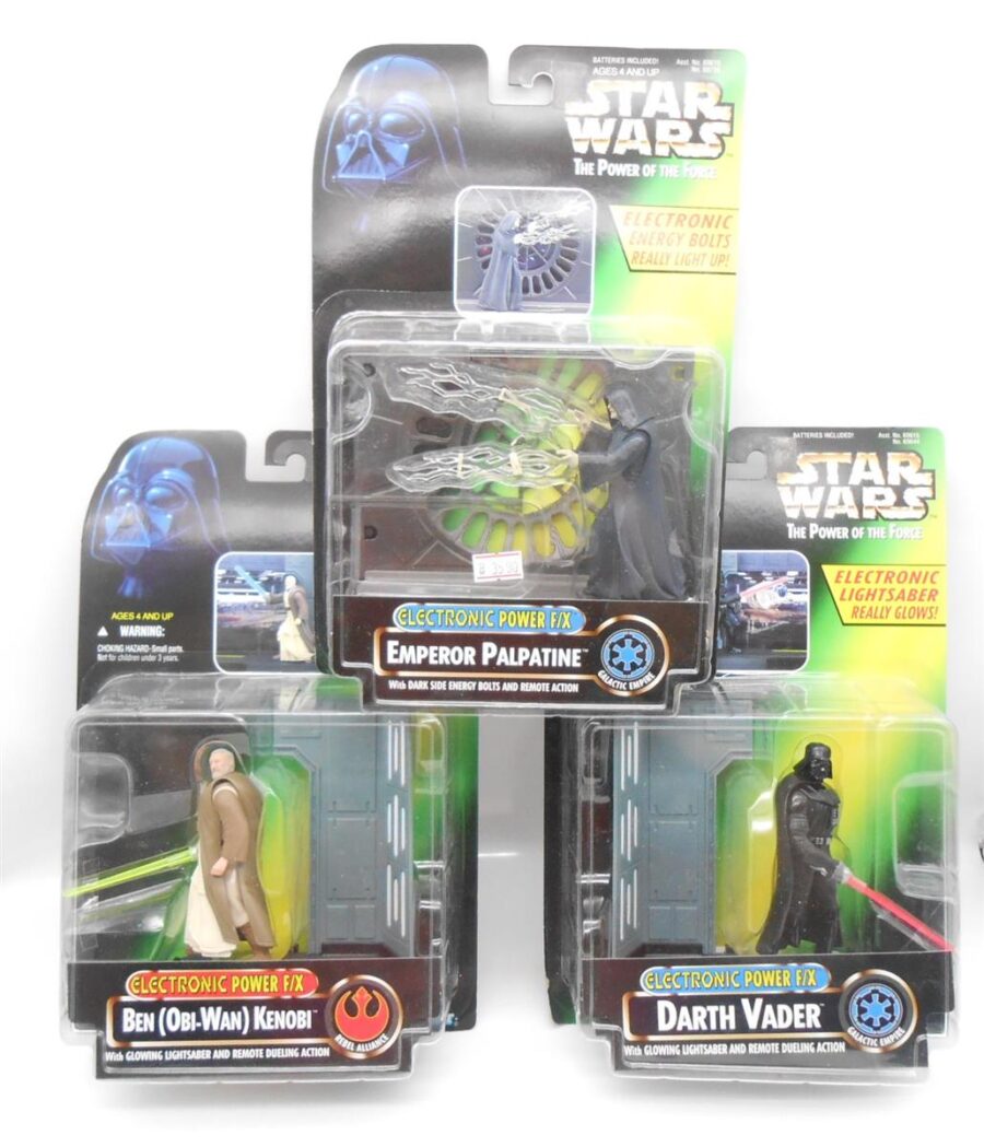 Star Wars Electronic Power F/X 1997 Palpatine + Obi-Wan Kenobi + Vader