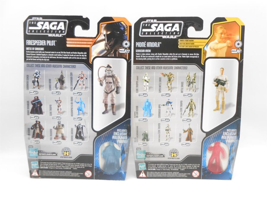 Star Wars Saga Collection Padmé Amidala + Firespeeder Pilot 2006 Hasbro