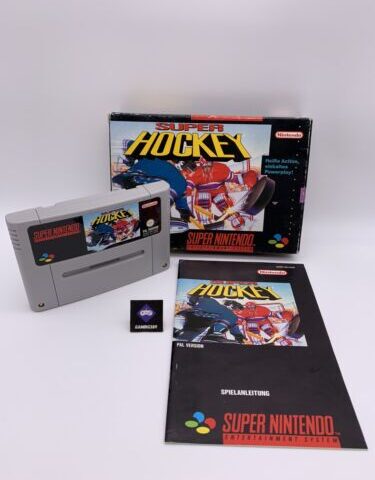 Super Nintendo SNES Super Hockey PAL 1994 mit OVP TOP Zustand: Gut