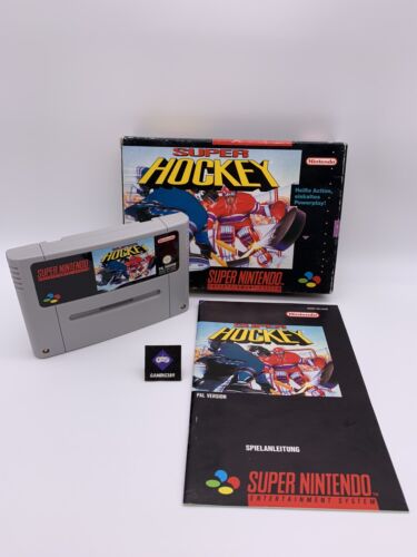 Super Nintendo SNES Super Hockey PAL 1994 mit OVP TOP Zustand: Gut