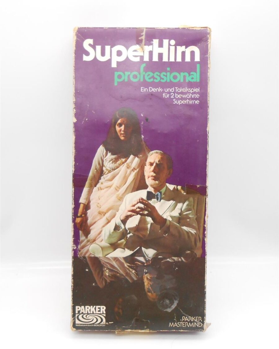 Superhirn 1976 Strategiespiel Taktik Parker Vintage verpackung beschädigt