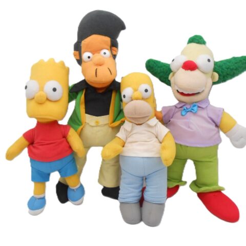 The Simpsons 4x Plüsch Stofftiere Homer, Bart, Krusty & Apu