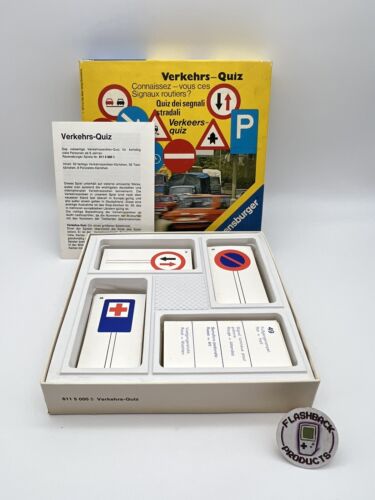 Verkehrs-Quiz Vintage von 1975 Kartenspiel Lernspiel Retro (komplett)