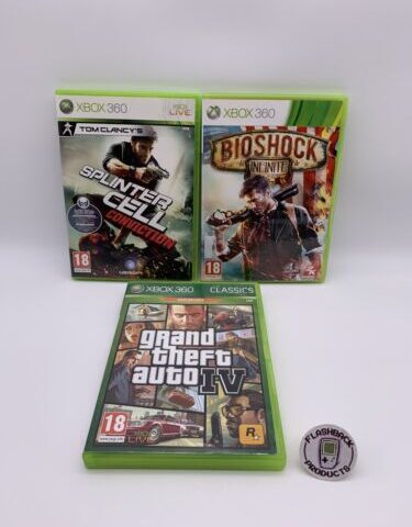 Xbox 360 Bundle: GTA 4, Bioshock & Splinter Cell FRZ Version Zustand: Gut
